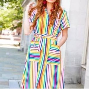 NWT Christopher John Rogers x Target Rainbow 🌈 Shirtdress—Size 4